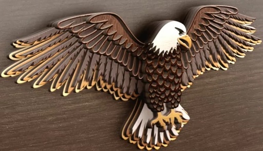 Artwork layered eagle