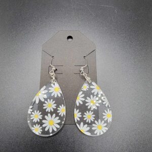 Earrings daisy acrylic