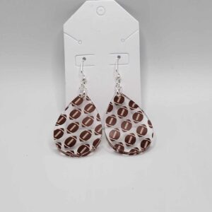 Earrings football acrylic