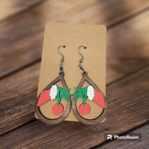 Earrings grinch wood