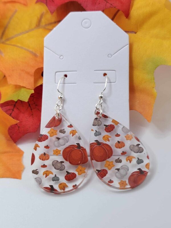 Earrings pumpkin acrylic